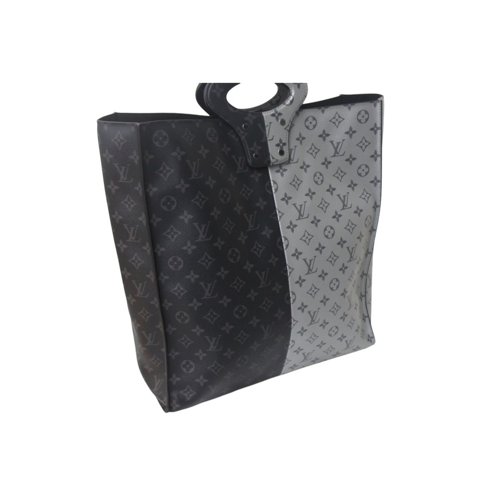 Louis Vuitton Eclipse Gray Black Bag Split Leathe… - image 4